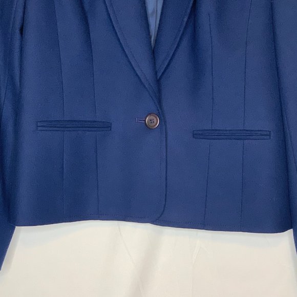 Vintage Pendleton 100% Pure Virgin Wool Navy Blazer size 8 - Picture 2 of 12